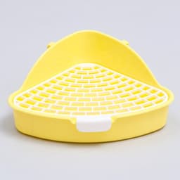 Туалет для кроликов и хорьков «Пижон», 24×18×11 см, угловой, пластик, жёлтый