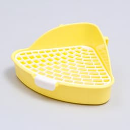 Туалет для кроликов и хорьков «Пижон», 24×18×11 см, угловой, пластик, жёлтый