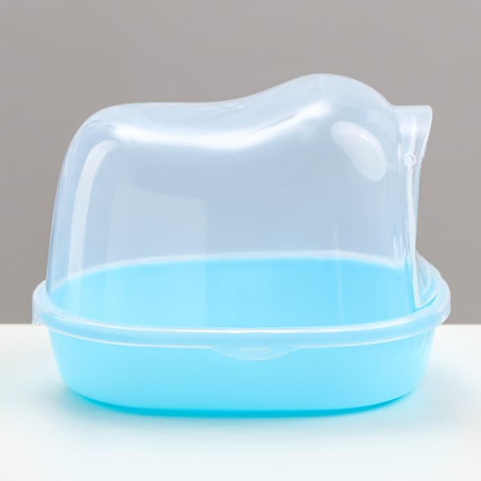 Ванночка - купалка для грызунов «Пижон», 13×10×10 см, фигурная, пластик, синяя