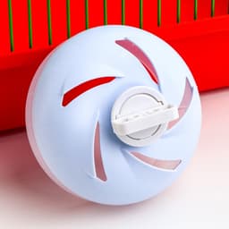 Колесо для грызунов, 11 см, тихое, с металлическим стержнем, пластик, синее