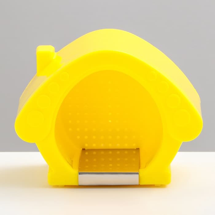 Домик для грызунов, 13.5×9×10.5 см, охлаждающий, пластик, жёлтый