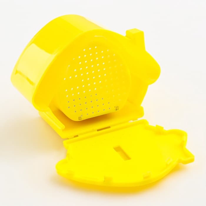Домик для грызунов, 13.5×9×10.5 см, охлаждающий, пластик, жёлтый