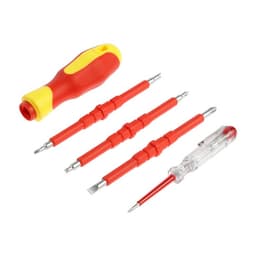 Набор диэлектрических отверток ТУНДРА, CrV, двухсторонние биты 3 шт., до 1000 В