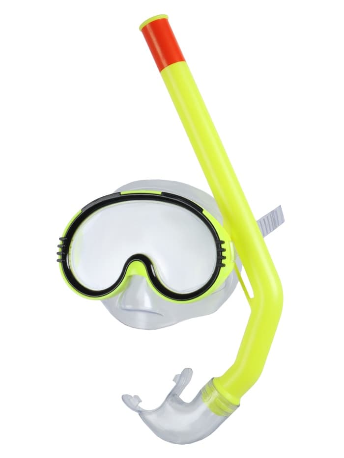 Набор для плавания детский ONLYTOP: маска, трубка, цвет жёлтый