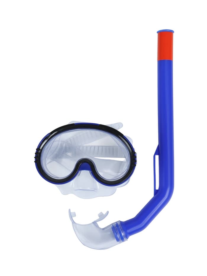Набор для плавания детский ONLYTOP: маска, трубка, цвет синий