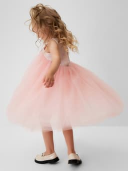 Платье нарядное для девочки MINAKU: PartyDress, розовое, рост 98-104 см