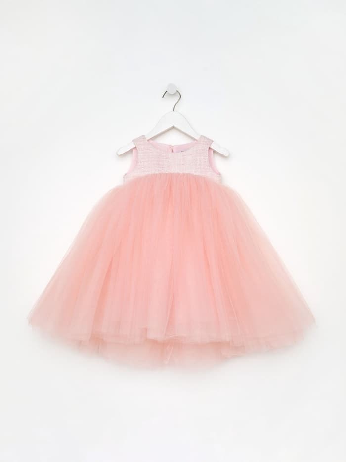 Платье нарядное для девочки MINAKU: PartyDress, розовое, рост 98-104 см