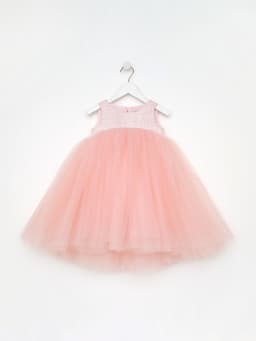 Платье нарядное для девочки MINAKU: PartyDress, розовое, рост 104-110 см