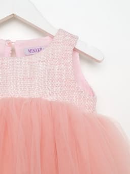 Платье нарядное для девочки MINAKU: PartyDress, розовое, рост 110-116 см