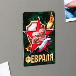 Магнит полимерный «23 февраля», 6×8 см