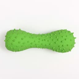 Игрушка для собак «Кость», 12 см, пищащая, латекс, зелёная