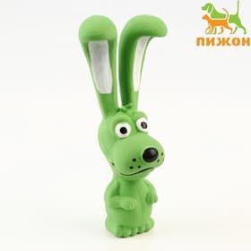 Игрушка для собак «Собачка», 17 см, пищащая, латекс, зелёная