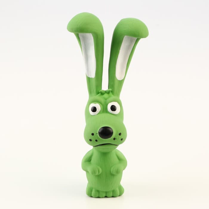 Игрушка для собак «Собачка», 17 см, пищащая, латекс, зелёная