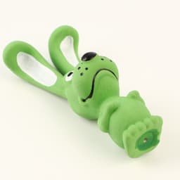 Игрушка для собак «Собачка», 17 см, пищащая, латекс, зелёная
