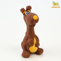 Пищащая игрушка для собак «Бобик», 11 см, латекс, коричневая