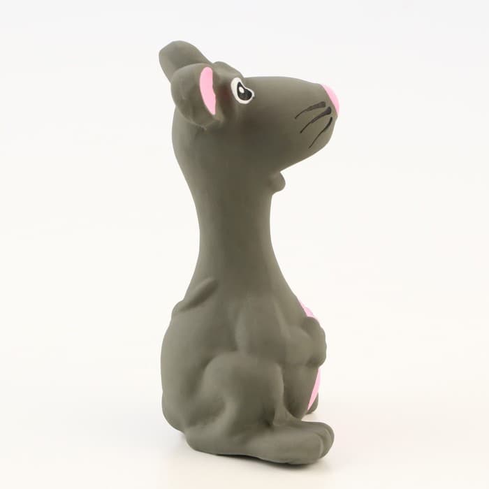 Игрушка для собак «Мышь», 10 см, пищащая, латекс, серая