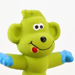 Игрушка для собак «Обезьянка», 21 см, пищащая, латекс, зелёная