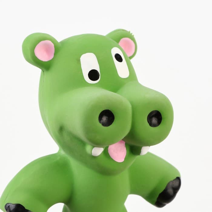 Игрушка для собак «Корова», 21 см, пищащая, латекс, зелёная