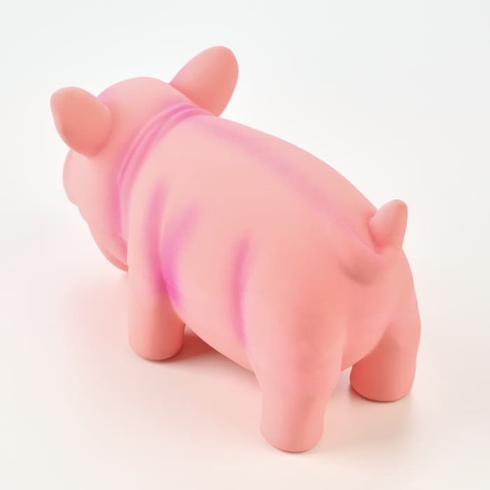 Игрушка хрюкающая для собак из латекса «Хрюшка», 16 см, розовая