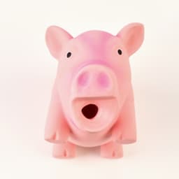 Игрушка хрюкающая для собак из латекса «Хрюшка», 16 см, розовая