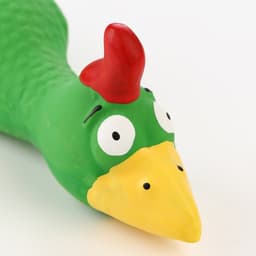 Игрушка для собак «Петух», 18 см, пищащая, латекс, зелёная