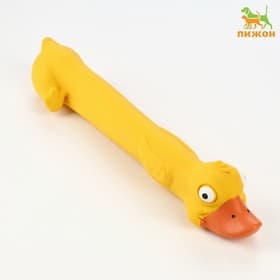 Игрушка для собак «Утка», 27 см, пищащая, латекс, жёлтая