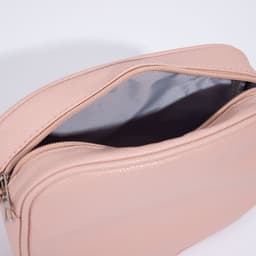 Сумка женская кросс-боди на молнии, розовая