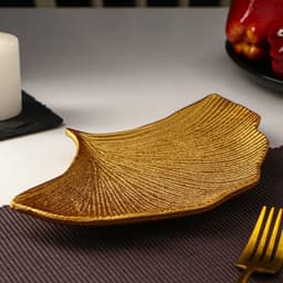 Блюдо для фруктов Доляна «Ракушка», 23×15 см, золотое