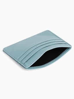 Картхолдер, на 3 карты, отделение для купюр, голубой