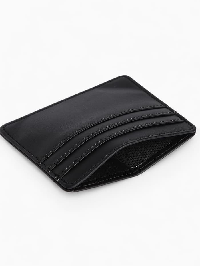 Картхолдер, на 3 карты, отделение для купюр, чёрный