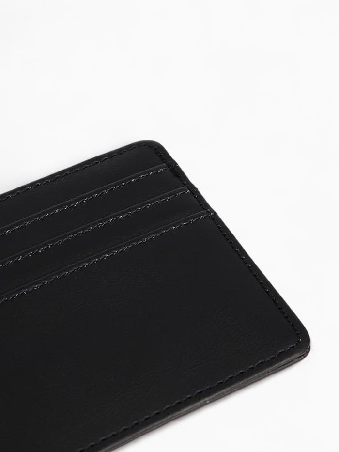 Картхолдер, на 3 карты, отделение для купюр, чёрный