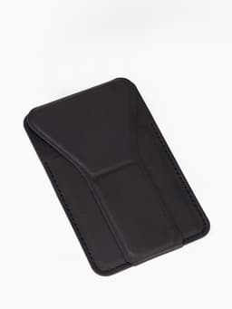 Картхолдер на телефон клеящийся, с подставкой, чёрный