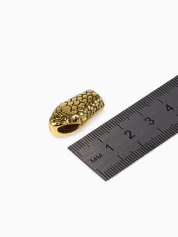 Замок-концевик «Змея», 2 шт. 4.3×1.6 мм, внутренний d=7 мм, чернёное золото