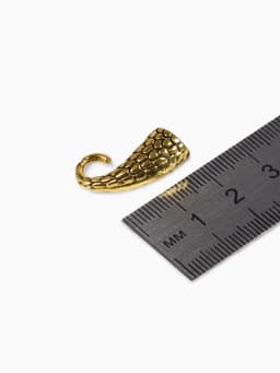 Замок-концевик «Змея», 2 шт. 4.3×1.6 мм, внутренний d=7 мм, чернёное золото