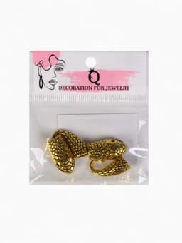 Замок-концевик «Змея», 2 шт. 4.3×1.6 мм, внутренний d=7 мм, чернёное золото