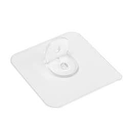 Полкодержатель с клейкой поверхностью ТУНДРА, 60×60 мм, одинарный, прозрачный