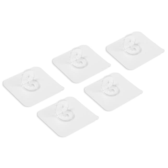 Полкодержатель с клейкой поверхностью ТУНДРА, 60×60 мм, одинарный, прозрачный