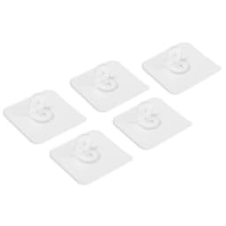 Полкодержатель с клейкой поверхностью ТУНДРА, 60×60 мм, одинарный, прозрачный