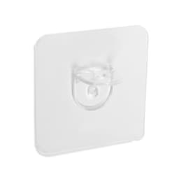 Полкодержатель с клейкой поверхностью ТУНДРА, 60×60 мм, одинарный, прозрачный