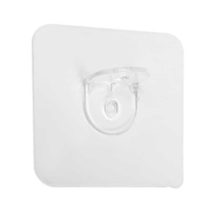 Полкодержатель с клейкой поверхностью ТУНДРА, 60×60 мм, одинарный, прозрачный