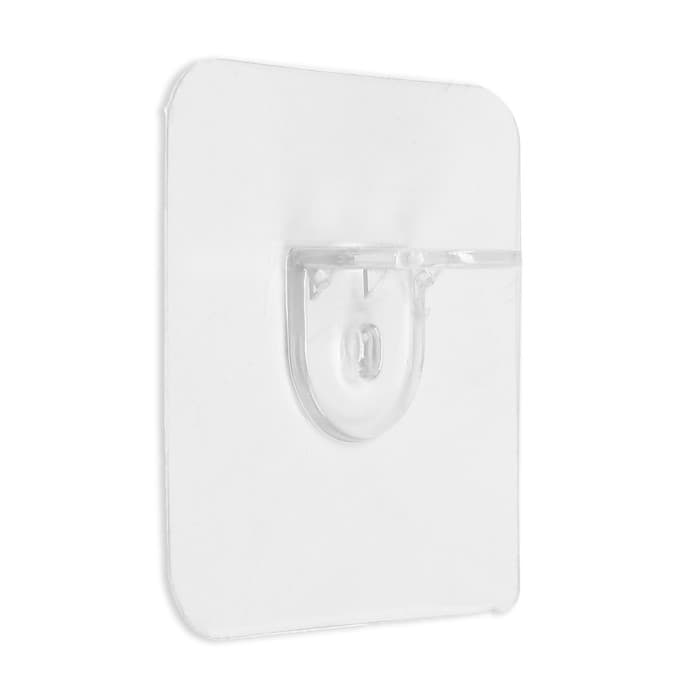 Полкодержатель с клейкой поверхностью ТУНДРА, 60×60 мм, одинарный, прозрачный