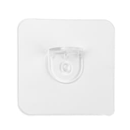 Полкодержатель с клейкой поверхностью ТУНДРА, 60×60 мм, одинарный, прозрачный