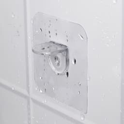 Полкодержатель с клейкой поверхностью ТУНДРА, 60×60 мм, одинарный, прозрачный