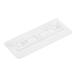 Полкодержатель с клейкой поверхностью ТУНДРА, 120×50×19 мм, двойной, прозрачный