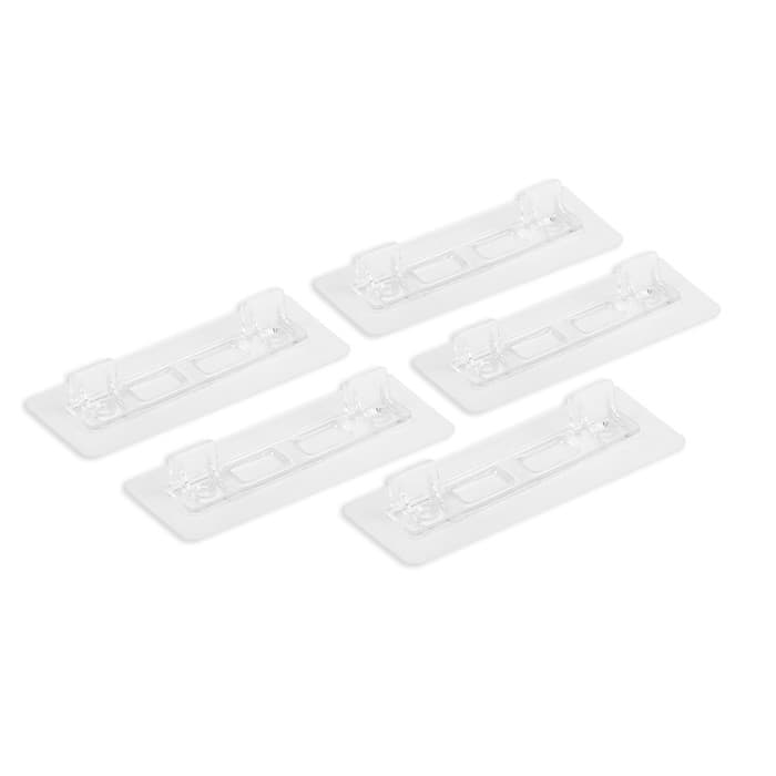 Полкодержатель с клейкой поверхностью ТУНДРА, 120×50×19 мм, двойной, прозрачный