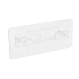 Полкодержатель с клейкой поверхностью ТУНДРА, 120×50×19 мм, двойной, прозрачный