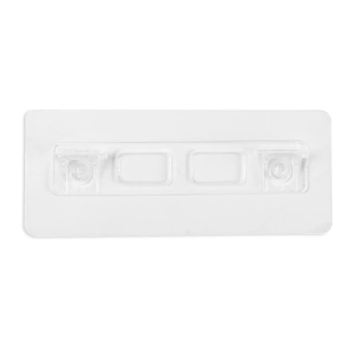 Полкодержатель с клейкой поверхностью ТУНДРА, 120×50×19 мм, двойной, прозрачный