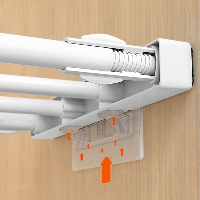 Полкодержатель с клейкой поверхностью ТУНДРА, 120×50×19 мм, двойной, прозрачный