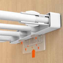 Полкодержатель с клейкой поверхностью ТУНДРА, 120×50×19 мм, двойной, прозрачный