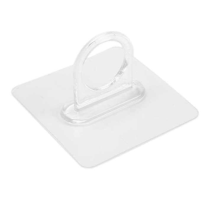 Держатель с клейкой поверхностью ТУНДРА, d=25 мм, 68×68 мм, прозрачный